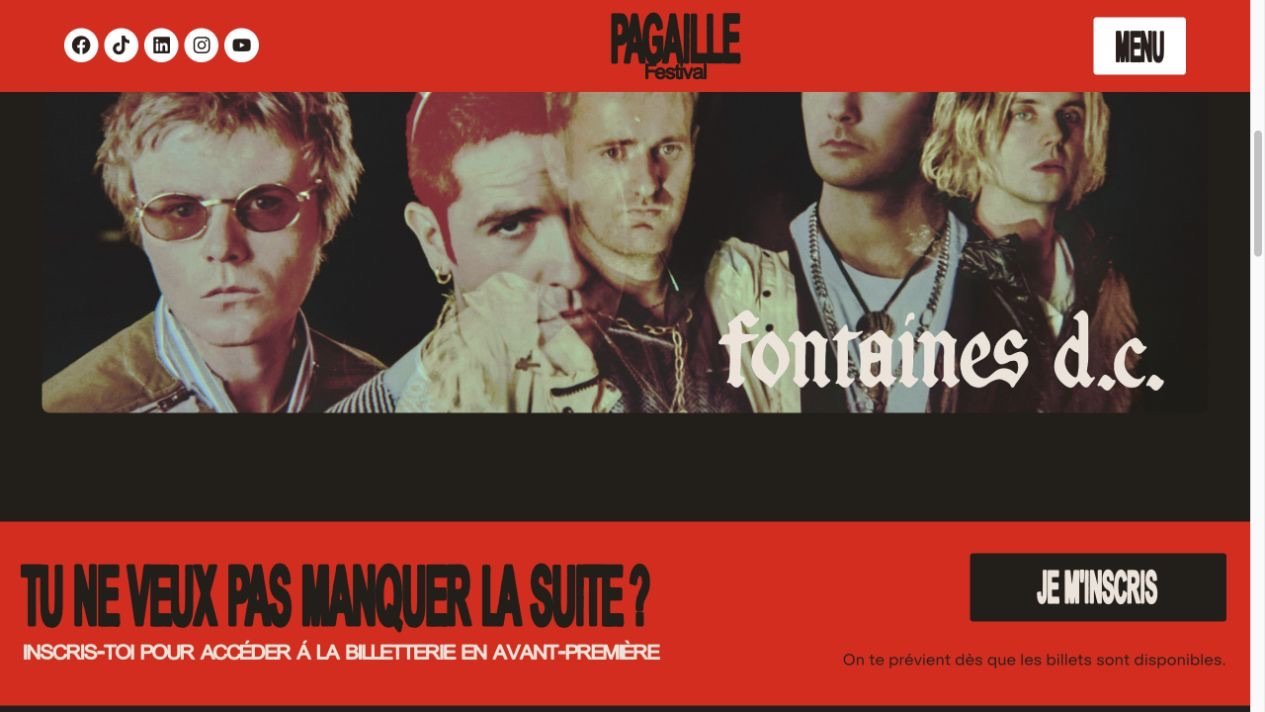 Aperçu du site Pagaille — Détail